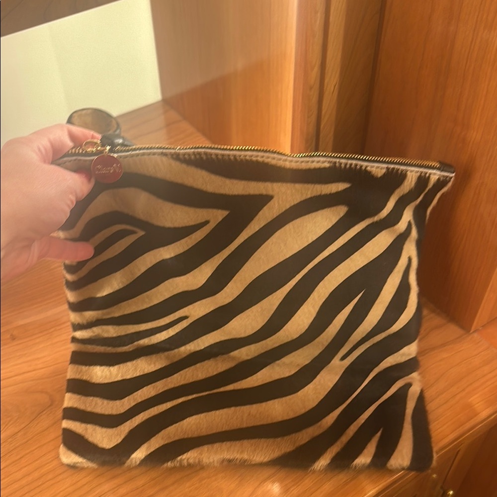 Clare V Animal Print Pouch